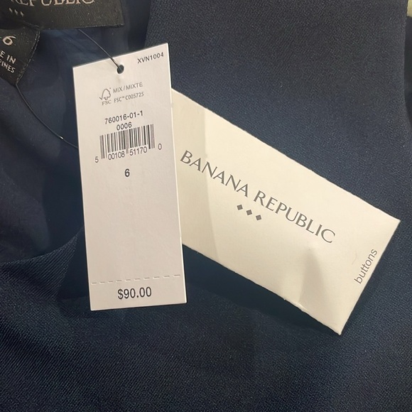 Banana Republic navy sleeveless blouson mini dress. NEW w/tags - Picture 4 of 5